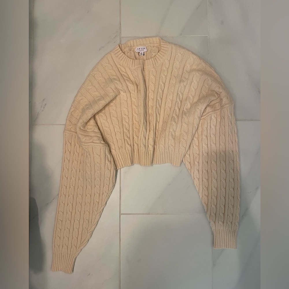 Soft, barely worn oversized cropped sweater